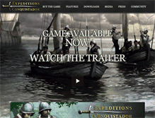 Tablet Screenshot of conquistadorthegame.com